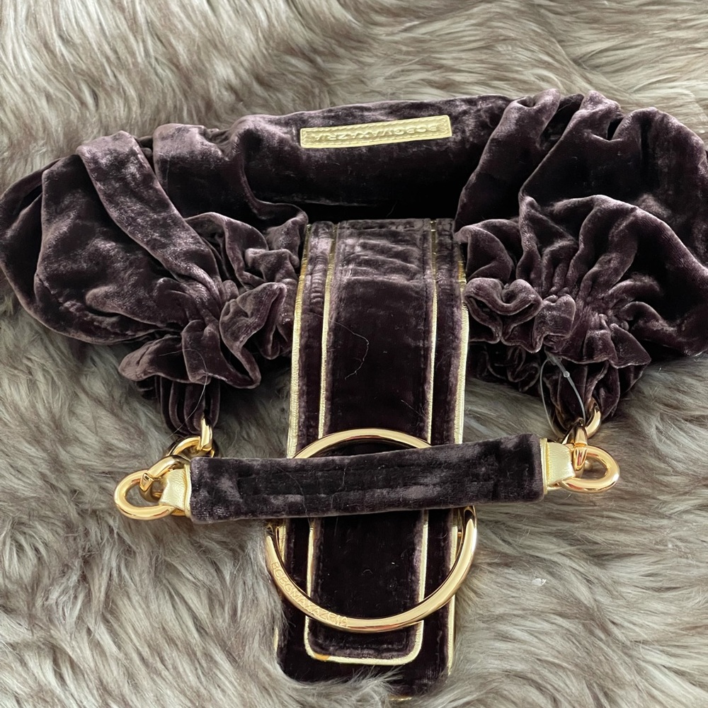 BCBGMaxAzria Velvet and Leather Handbag NWT - Picture 4 of 8